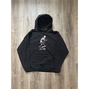 Lil Peep Authentic Black Hoodie Pullover Sweatshirt Skeleton Emo Punk